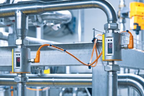 Magnetic inductive sensors in the pipes of the reverse osmosis system’s permeate stage