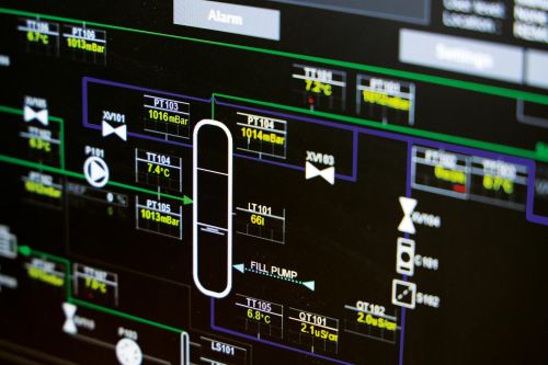 氢气推进系统及屏幕测量数据的图示
