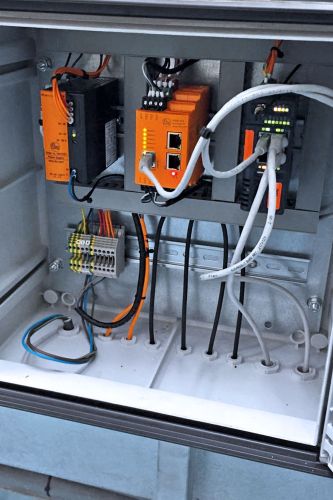 Interior view of the Pentair CMD19’s control cabinet