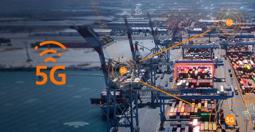文章的预告图片： Smart and robust technologies: 5G technology at ports. ifm, known for robust sensor and control technology for extreme environments, provides smart port solutions.