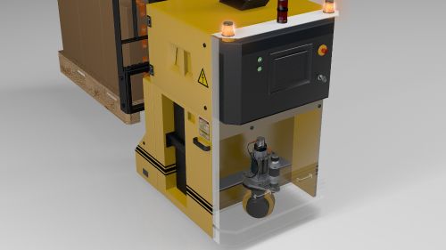 编码器检测脚轮位置