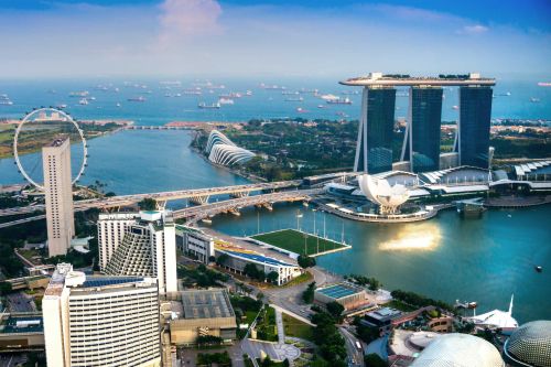 View across Singapore Marina Bay.