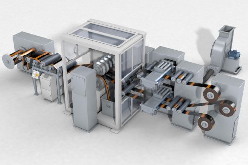 文章的预告图片： 电极卷的分切. 确保顺利切割电极卷并提高系统的可用性。