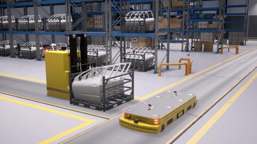 文章的预告图片： 自主移动机器人. ifm可针对AMR提供广泛的产品和解决方案，为定位、导航、障碍物检测和防碰撞提供支持。