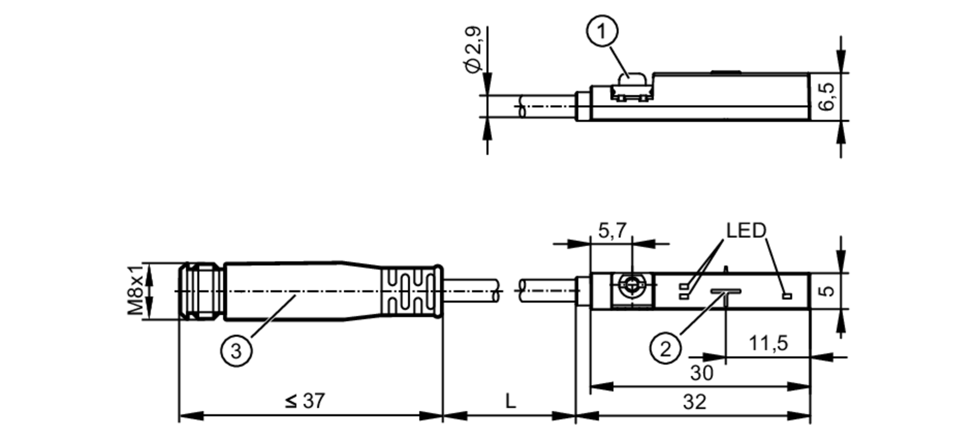 MK5905 cylinder sensor with IOLink ifm